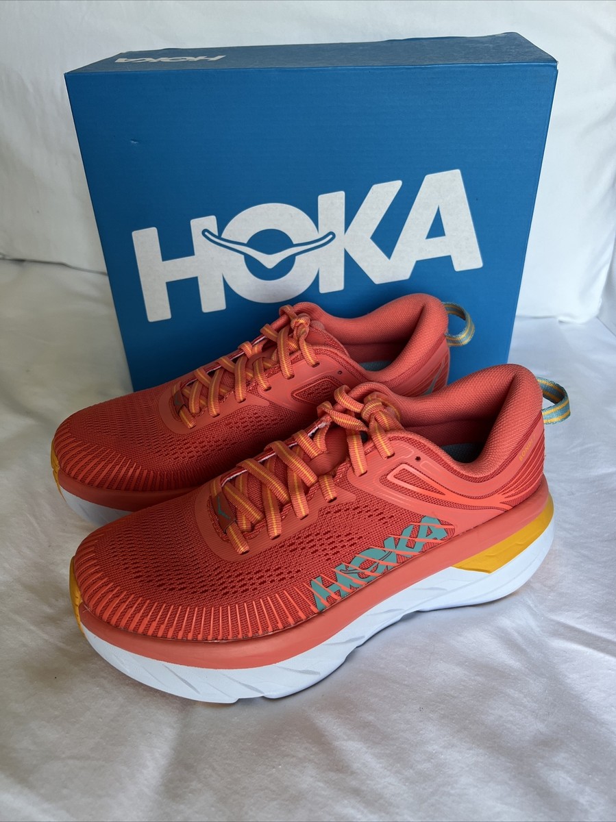 NEW HOKA One BONDI Running Shoes Sz NIB Orange Camellia