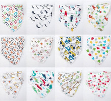 Double Layers Baby / Toddler / Kid Triangle Bib Cotton with Button