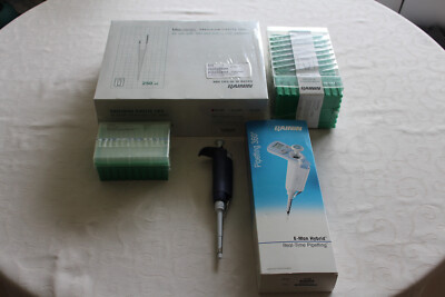 Rainin Pipette Pipet light LTS 10 - 100 µl und Hybrid E-Man 200 µl + Spitzen