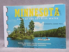 11 Mini Photos/Postcards Album/Book Minnesota Land of the Sky Blue Water