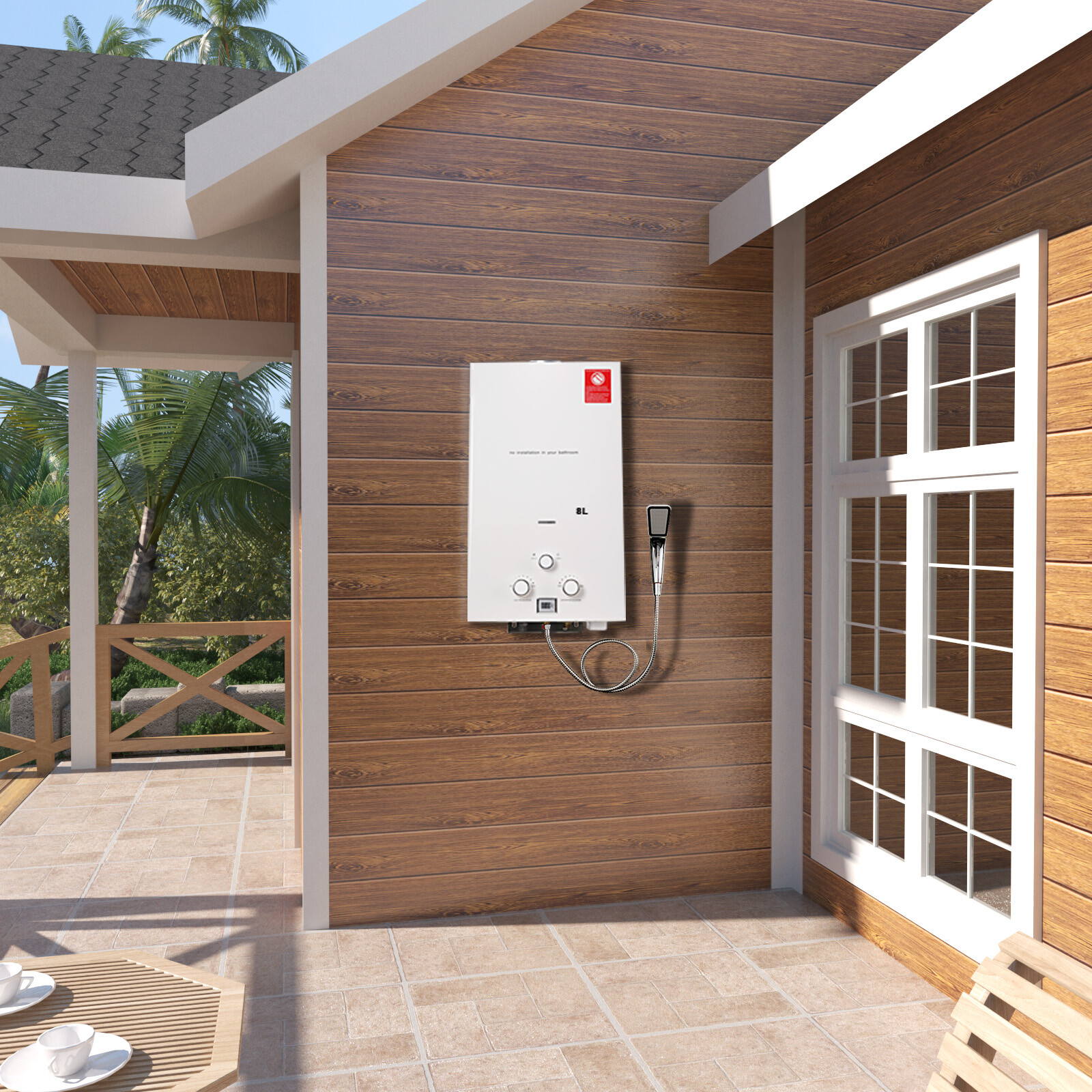 Portable Shower Xianers Tankless Water Heater 16L Outdoor Portable