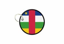 Keychain Central African Republic Flag Printed Round