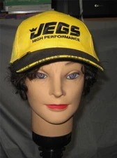 Jeg's High Performance Headwear Yellow/Back Adjustable Trucker Hat/Cap  - LN