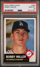 2023 Topps Living Set #680 Bobby Miller RC Rookie PSA 10 Gem Mint 87013167