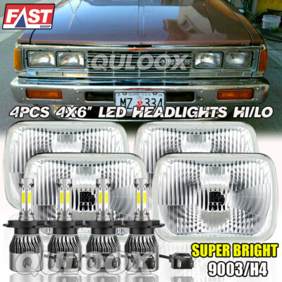 For Lincoln Town Car 1981-1989 4PCS 4X6'' LED Headlights High/Low Beam 6000k DOT