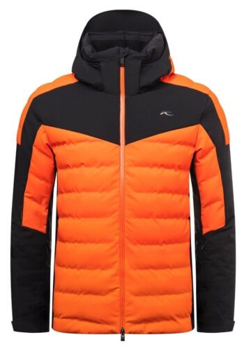 KJUS Men's Sight Line Ski Jacket Orange Black all Sizes - Picture 1 of 5