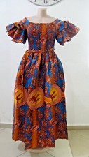 Registyle African Ankara Wax Print Long Dresses Multi-coloured Free Size  SALE!!