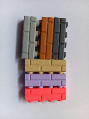 LEGO  Mauerstein Bricks 1x4  Hellgrau/ Dunkelgrau/ Tan/ Coral/ Medium-Nougat....