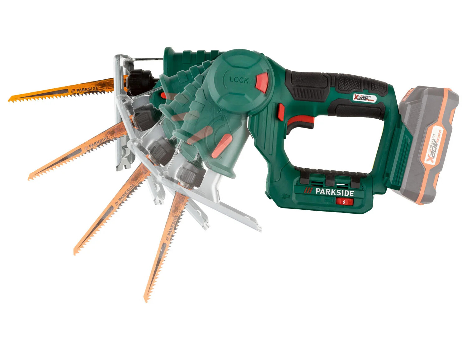 Parkside Cordless 20V Jigsaw Sabre Saw, 2in1 Reciprocating Tool