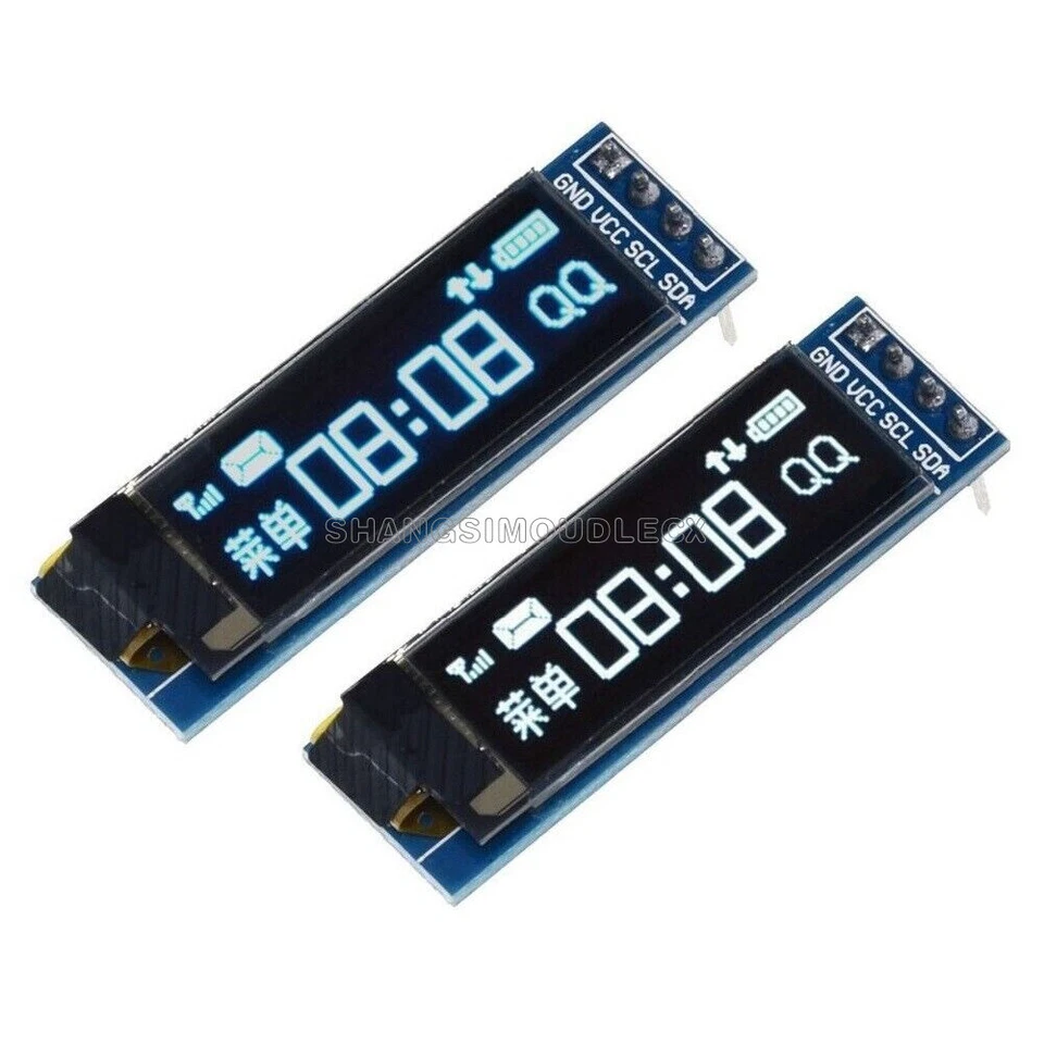 MARKENLOS Blue/White 0.91'' inch 128x32 IIC I2C SPI OLED LCD Display Module For audino NEW
