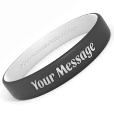 Custom Engraved Silicone Wristbands - Personalized Luxe Rubber Bracelets
