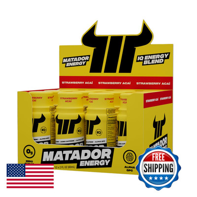 Matador Energy Shots Extra Strength Mini Energy Drinks W/B Complex Vitamins