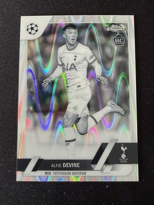2022-23 Topps Chrome UCC Black & White Raywave Alfie Devine #129 Rookie RC