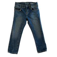 CHILDREN'S PLACE Skinny Jeans Boys Size 4 Adjustable Waist, Blue Denim