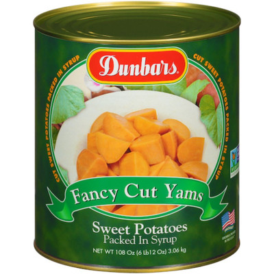 Dunbar Sweet Potato Select Fancy, 108 Ounce, 6 Cans Per Case