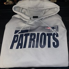 New England Patriots NFL Nike On Field Mens L Blue Silver Hoodie