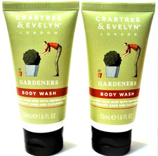 Crabtree Evelyn GARDENERS Body Wash, Travel Size, 1.6 fl. oz/50 mL, NEW x 2