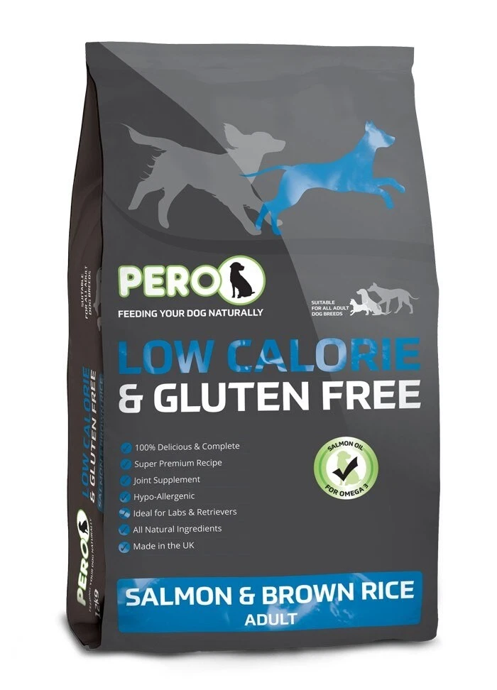 Pero Low Calorie Salmon & Brown Rice Dry Dog Food - 12kg