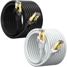 Cat 7 Ethernet Cable 20 ft - (2 Pack) High-Speed Cat7 Internet & Network LAN ...