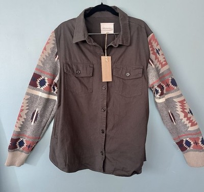 Anthropologie Thread & Supply Sedona M Denim Unisex Jacket Sz M Southwestern