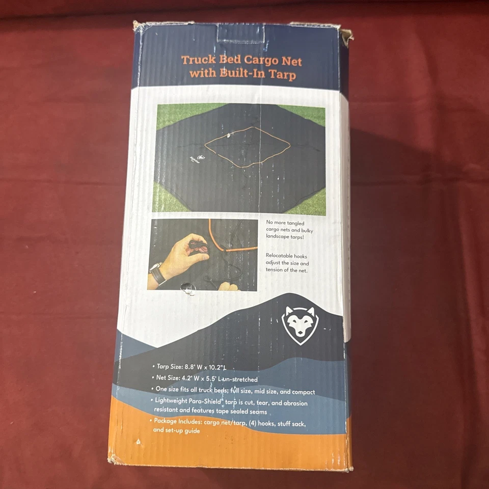 Red de carga Rightline Gear resistente a la intemperie para plataforma de camión con lona incorporada 100T60 Foto 3 de 4