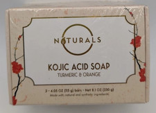 Naturals Kojic Acid Soap Turmeric Orange Two 4 Oz Bars