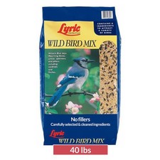 Lyric Wild Bird Mix - Corn, Nuts, Seed for Outside Feeders, 40 lb Bag