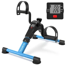 Momoda Mini Exercise Bike Under Desk Pedal Exerciser with LCD Display Foldabl...
