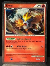 Entei SL3/95 HGSS Call of Legends Rare Holo Pokemon Card LP