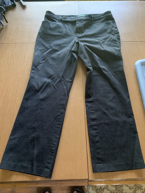 RALPH LAUREN ADELLE WOMEN’S PANT SIZE 12 BLACK SALES SAMPLE NO FACTORY PRICE TAG