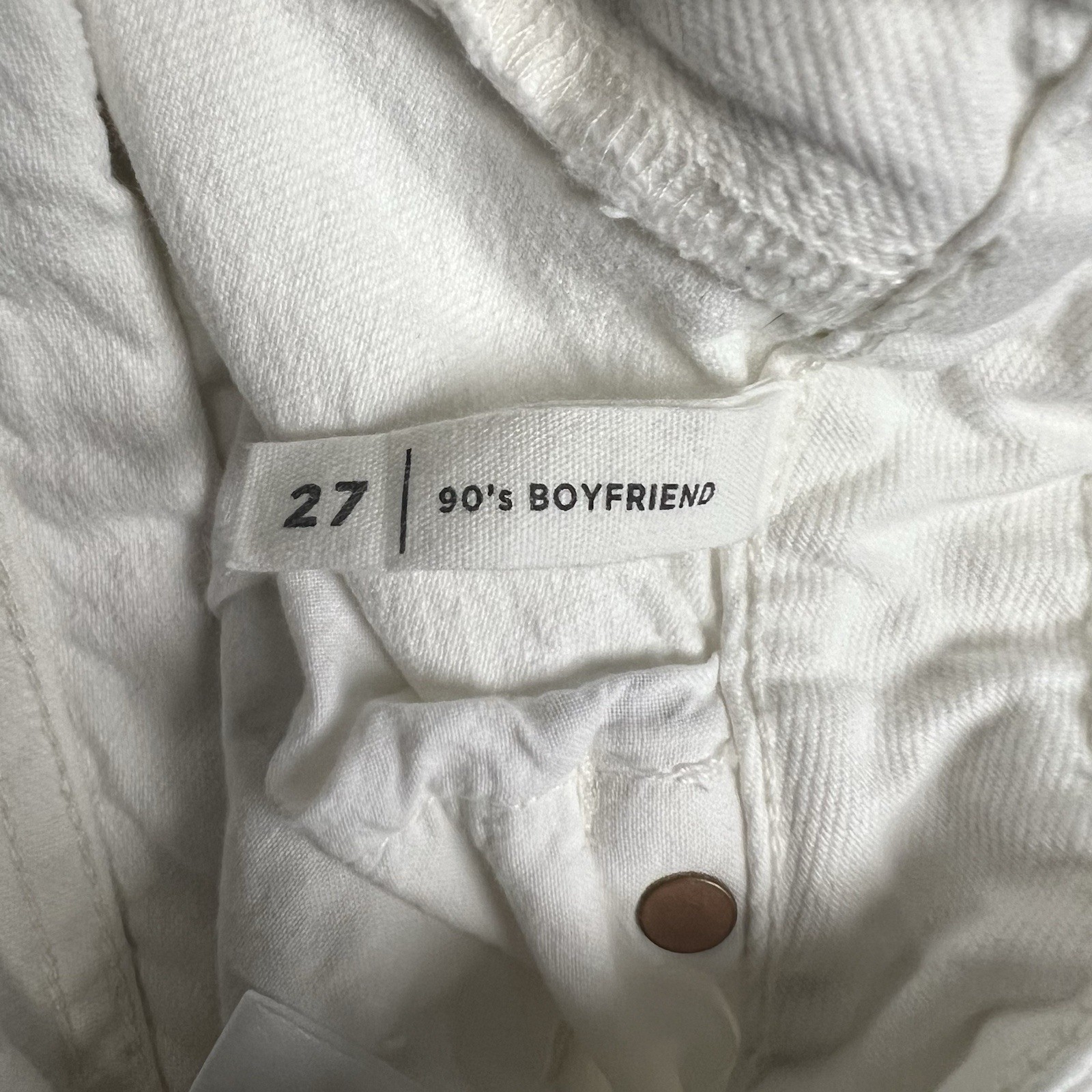 Pacsun Jeans Womens SZ 27 90s Boyfriend Y2K Distressed Off White Surfer Hipster thumbnail 8