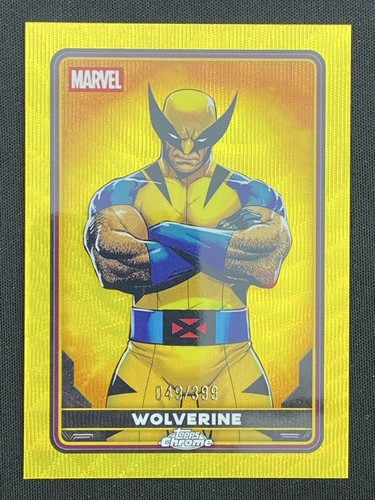 Wolverine 2025 Topps Chrome Deadpool Comic Accurate Yellow Wave Base /399 #5