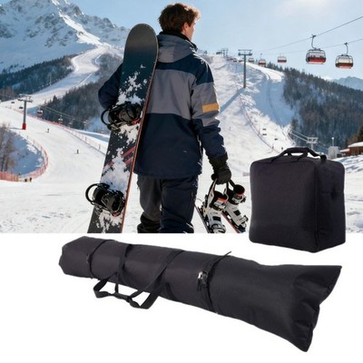 Einfach zu montierende Skiaufbewahrung mit Ski- und Schuhtaschen für Winterausr