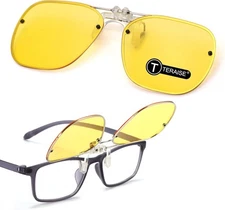 TERAISE Clip-on Night Vision Glasses Flip up Driving Glasses Men Women HD Polari