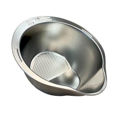 Stainless Steel Rice Strainer Bowl Rice Washer Colander