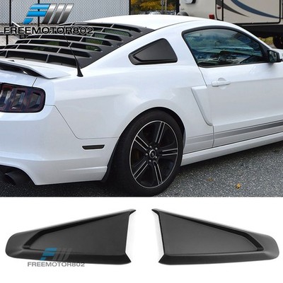 For 10-14 Ford Mustang IKON Style Side Window Louver Scoop Vent 2PCS Matte Black