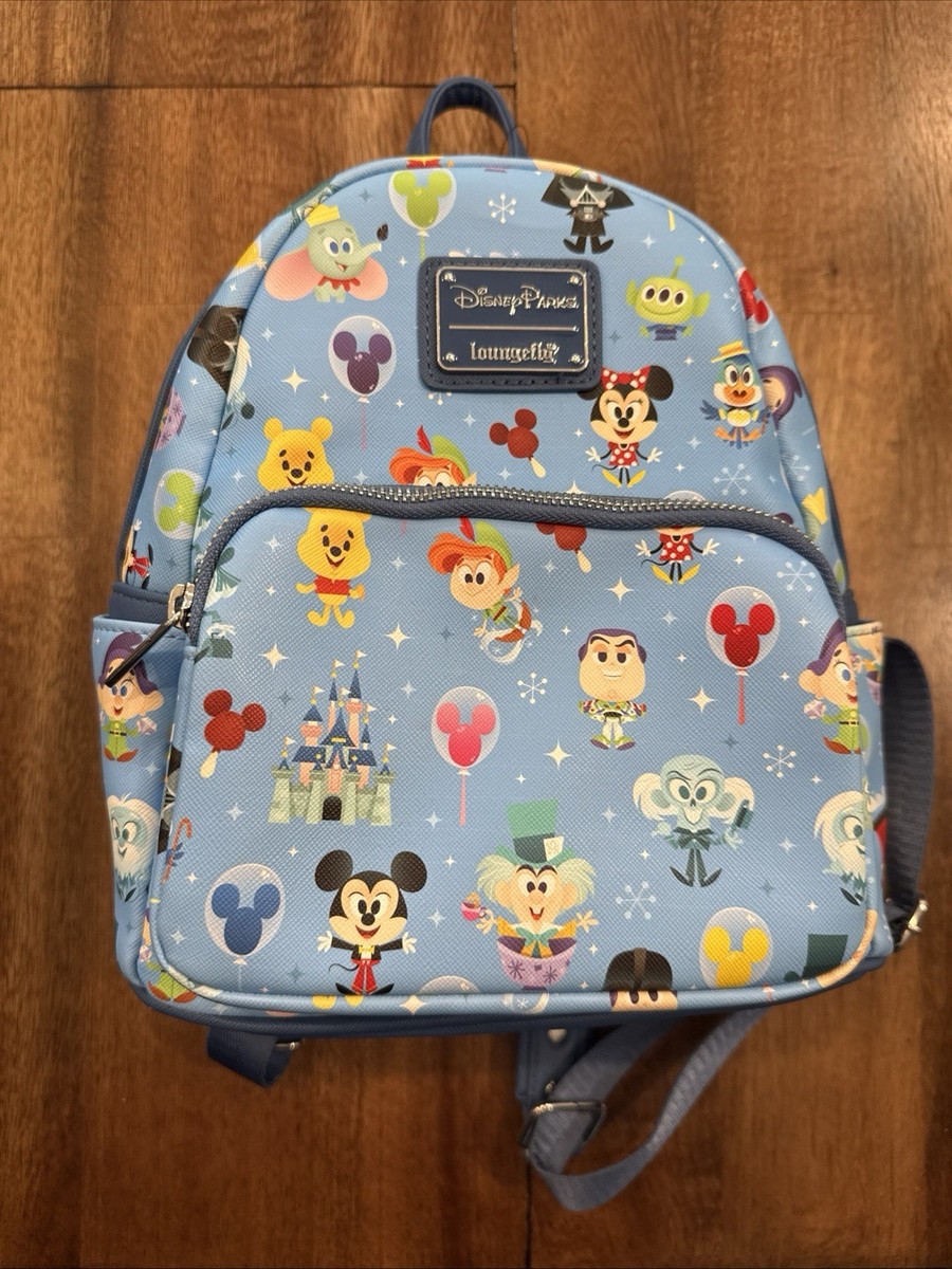 2022 Disney Parks Icons Loungefly Backpack Blue | eBay