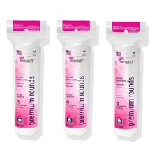 Swisspers Premium Cotton Rounds - 100 100 Count Pack of 3 , Ultra Soft