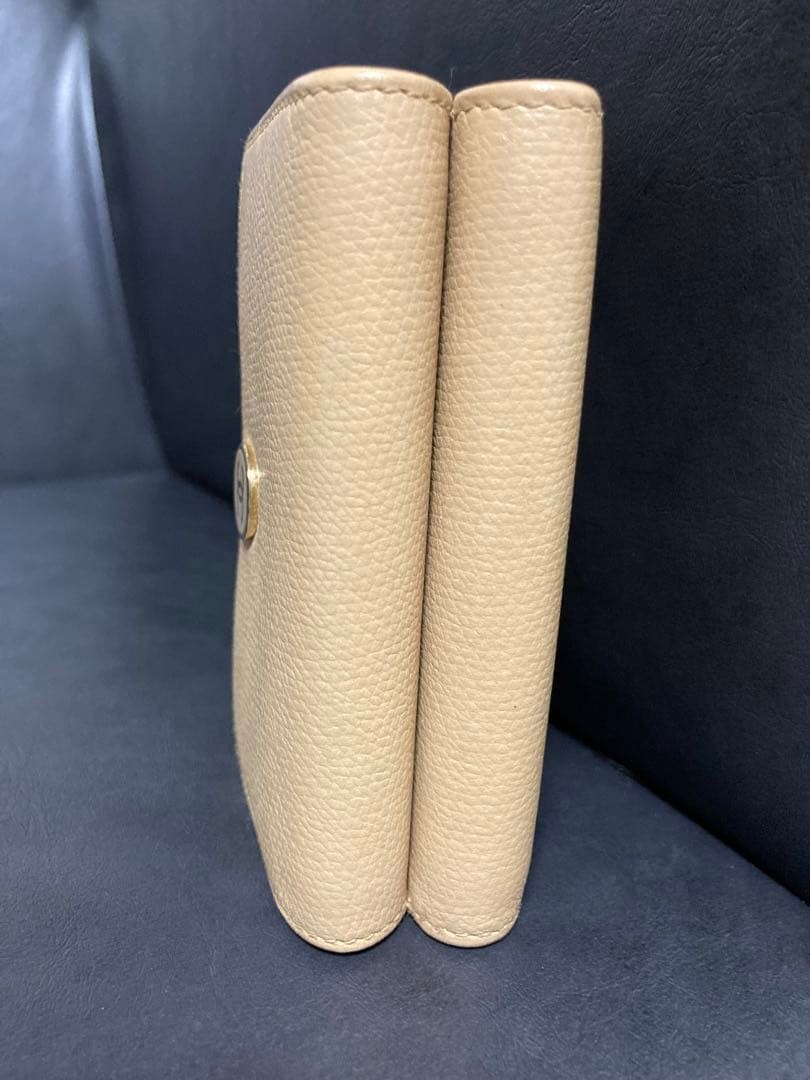 CHANEL Coco Button Compact Wallet Coco Mark Beige - image 8