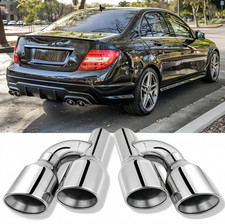 2.5" Doppel Auspuff Auspuffblenden Endrohre für Mercedes Benz C-Klasse W204 W203 2.5" Doppel Auspuff Auspuffblenden Endrohre für Mercedes Benz C-Klasse W204 W203