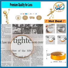 3X Glass Magnifying Paperweight Round Map Reading Aid   Clear, Durable, Art P...