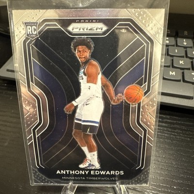 2020-21 Panini Prizm ANTHONY EDWARDS Base ROOKIE CARD No. 258 T-Wolves RC Clean!