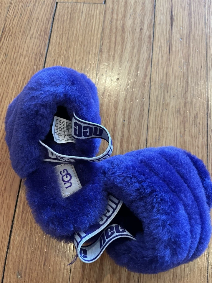 Ugg pelusa sí tobogán púrpura bebé niña niño talla 6 Foto 3 de 4