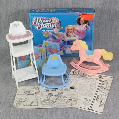 BARBIE MATTEL Doll Heart Family Baby Nursery Vintage 1980s Accessory Furniture