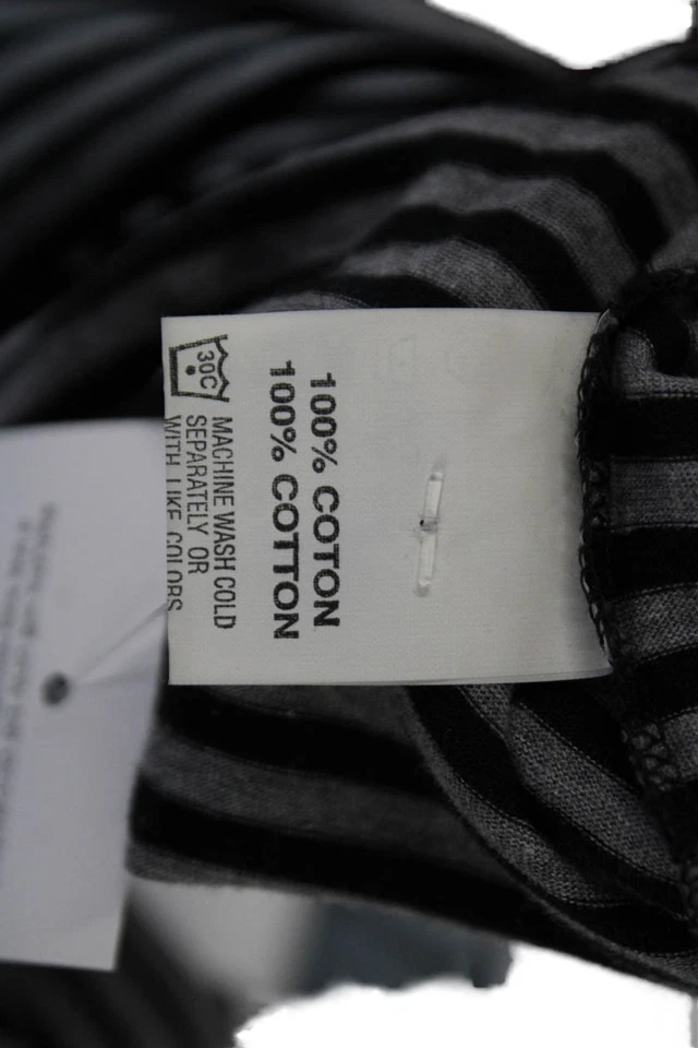 Camisa Barneys New York Feminina Listrada Manga Longa Preta Cinza Tamanho Pequeno - Imagem 4 de 4