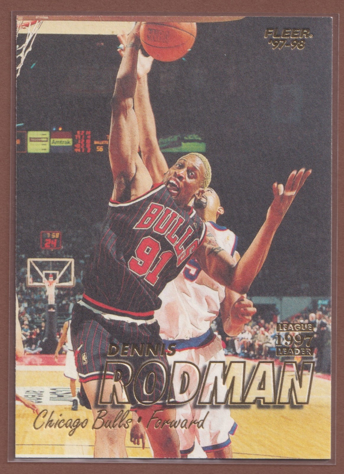 Dennis Rodman #91 Basketball Cards 1997 Fleer trading card — raw and PSA graded price guide
