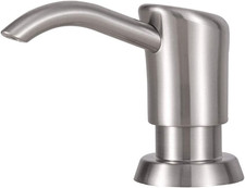 Built in Sink Soap Dispenser or Lotion Dispenser for Kitchen Sink, Brushed Nicke