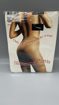 Wellquest Shapewear SLIMMING PANTS Tummy Thighs Black New Sealed M 10-12 Control