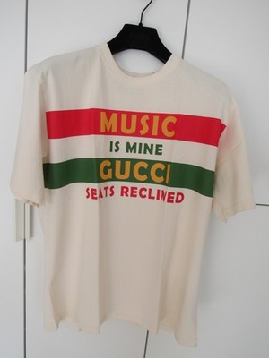 GUCCI Shirt '' Music is mine Gucci '' RAR beige  XXL