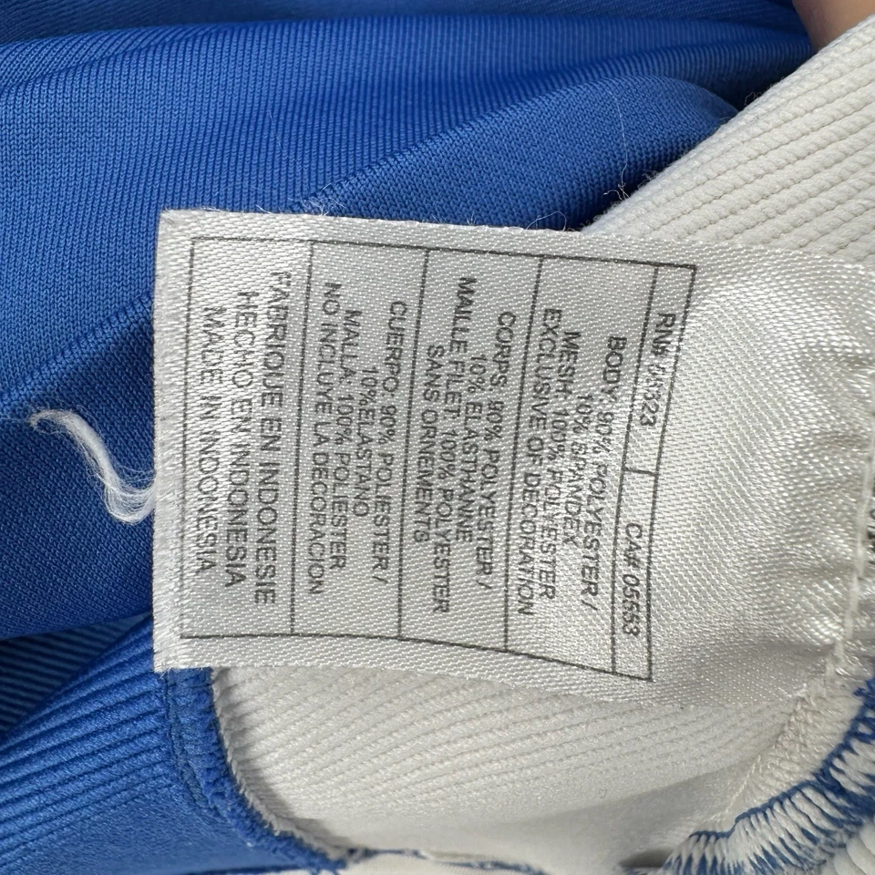 Chaqueta Nike Team Dri-Fit para mujer XS azul blanco cremallera completa pista ropa deportiva calentamiento Foto 4 de 4